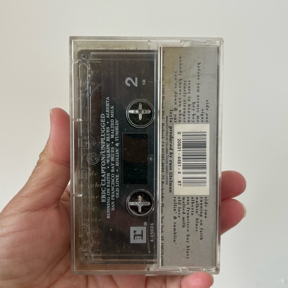 Vintage Eric Clapton Unplugged Cassette Tape 80s Columbia House Untested - Picture 3 of 5